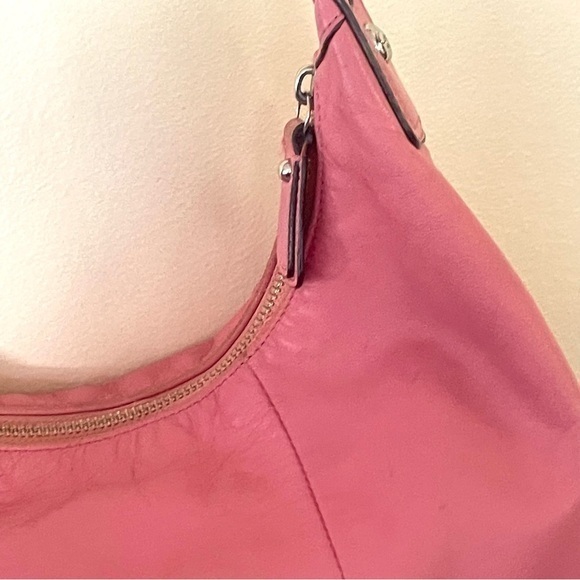 COACH KRISTIN LEATHER Rose/Silver LARGE HOBO F22309 $458 Retail - Picture 7 of 16